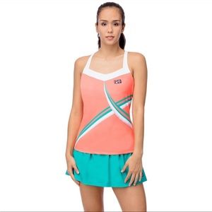 NWT LOVE FILA by Marion Bartoli Orange Athletic Tank, xs